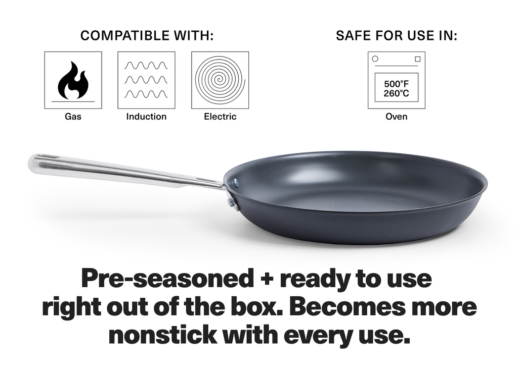 Pre-Seasoned Carbon Steel Frying Pan